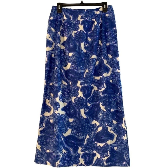 Gorgeous 2 piece dress blue ivory with sequins from a boutique in Saint Thomas M - Picture 3 of 15